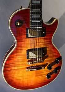 1989-1990 Gibson Les Paul Custom PLUS Cherry Burst AAA Flame ~MINT Original Case