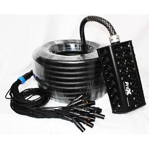 ProX XC-SB244XLR150 STAGE BOX SNAKE 24 XLR-F input to 4 XLR-M Return 150ft