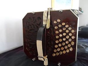 Bandoneon 1/2 Nacar Brown AA 142 tone Bi-sonoric Keyboard Argentine