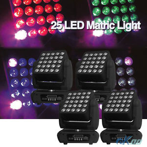 4PCS 12WX25 LED Matric Light Moving Head DJ Club Stage lighting American