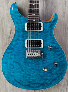 PRS Paul Reed Smith CE 24 Wood Library Limited Quilt Top Guitar, Blue Matteo