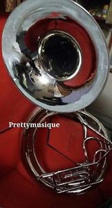 SOUSAPHONE BIG SIZE 25" BELL IN CHROME POLISH + MOUTHPC + CASE (BEST OFFER EVER)