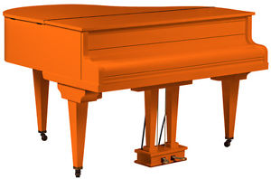 Tesoro Nero - High Gloss Orange Baby Grand Piano - Summer Sale 20% off!