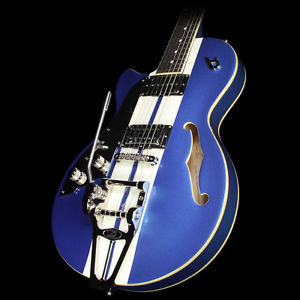 Used 2016 Duesenberg Mike Cambell Starplayer TV Left-Handed Guitar Blue/White