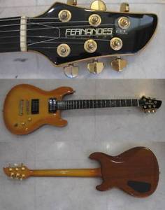 FERNANDES USA Custom Guitar Set Neck Original E-Guitar Orange Free Shipping