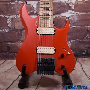 Kiesel Vader V8 8 String Headless Electric Guitar Kiesel Racing Orange, MINT!