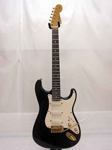 FERNANDES FST-100 See-through Black 1990s Active Strat E-Guitar Free Shipping