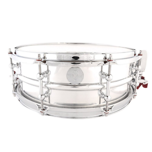 Dunnett 5.5x14 2N Polished Aluminum Beaded Modeling Snare Drum