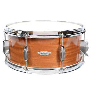 C&C 6.5x14 Maple/Gum Snare Drum High-Gloss Ribbon Mahogany