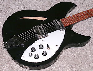 2003 Rickenbacker 330 Jetglo 6 String Semi-Hollow Guitar With Org. Case Black JG