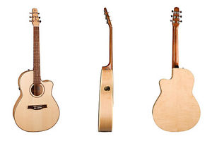 new Seagull Model 032457 Performer CW Folk Flame Maple QIT High-Gloss with gig b