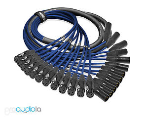 Premium Mogami 2933 12 Channel Snake | Neutrik Gold XLR-F XLR-M | Blue 70 Feet