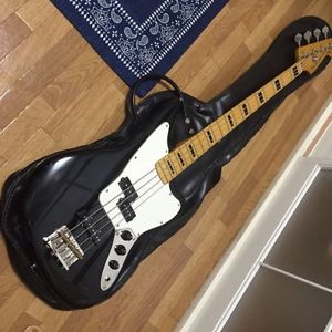 Very Rare! Fender Japan Jaguar Bass Maple Neck Black Made in Japan