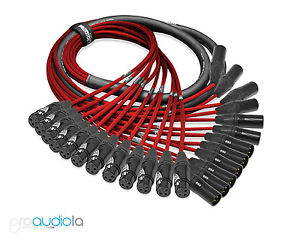 Premium Mogami 2933 12 Channel Snake | Neutrik Gold XLR-F XLR-M | Red 80 Feet