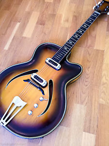 Musima Record Hollowbody Archtop 60s Vintage Rare Soviet German Catseye guitar