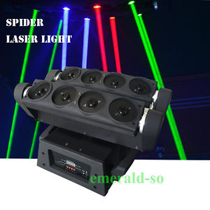 1720MW 8 Lens RGB Fat-Beam Moving Head Spider Laser Stage Light DJ Club American