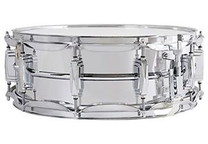 Ludwig LM400 Smooth Chrome Plated Aluminium 13cm x 36cm Snare Drum with Imperial