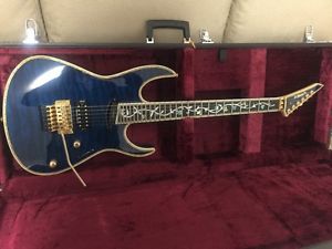 Used! ESP Japan -Edwards- Guitar E-CY-165CTM Black Aqua Seymour Duncan Hardcase