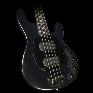 Ernie Ball Music Man StingRay Neck Through Electric Bass Guitar HH Stealth Black