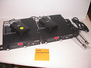 Dual Shure PSM 600 in ear monitor System D and E Channels 600MHz Band #7 READ!