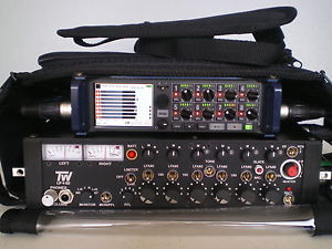 ZOOM F8 Recorder TW-LP462 6in Pre/Post Fader OP Field Mixer Cables Bag Batteries