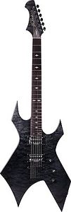 B.C.Rich JNTWGHTBK NT Warlock Hardtail/Trans Black E-Guitar