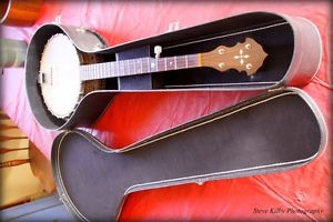 Banjo 5 string unknown maker probably a Liberty Banjo co. neck