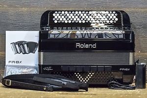 Roland V-Accordion FR-8xB USB-Port Black Digital Button Accordion w/Bag #Z5D0277