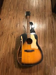 Gibson J-45 J45 Deluxe Acoustic Guitar Vintage 1974? Broken As Is Parts