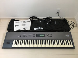 Used Korg keyboard N264 Music Workstation Vintage Synthesizer w/ case EMS Free