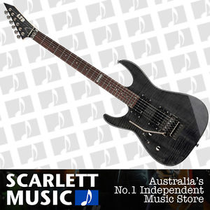 ESP LTD M-100 See Thru Black Left Handed Guitar M100 - w/12 Months Warranty.