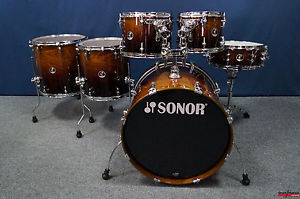 Sonor Special Edition Shellset in "Burnt Fade"  -  22,10,12,14,16" + 14x5,5"