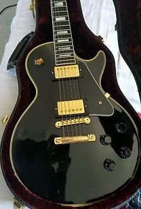 2002 gibson les paul custom 1957 reissue black beauty electric guitar