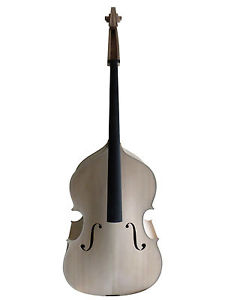 4/4 Kontrabass Weissware (Rohling) neu mit Tasche