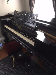 antique 1800's square grand piano
