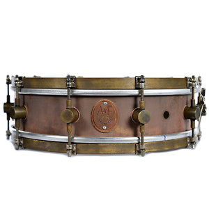 A&F Drum Co. 4x14 Raw Brass Snare Drum