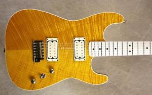 Charvel USA Custom Shop San Dimas Slab Flat Top Trans Amber Guitar