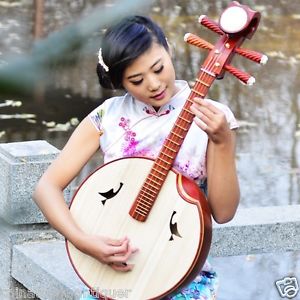 Aged Red Wood Zhong Ruan, Chinese Mandolin Guitar, Chinese Zhongruan Lute #4241