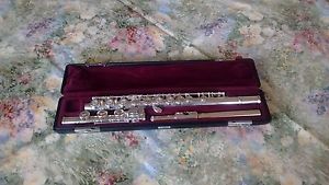 Yamaha 481 Silver 925 Flute Open Hole w/Plugs B foot w/Case&Bag prime condition