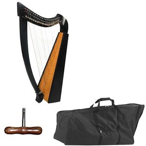 27 string Celtic lever harp with bag & key