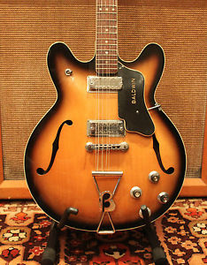 Vintage 1966 1967 Baldwin Burns Italy 712 12 String Tobacco Guitar Serial #0040