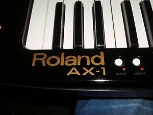 ROLAND AX-1 AX1 AX KEYBOARD KEYTAR w/GOLD LETTERING/ADAPTER/STRAP LOCK
