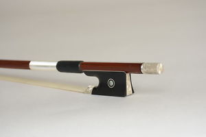 LimitedMasterModel! A Pernambuco Violin Bow Artist Silver Engraved!Free bow case