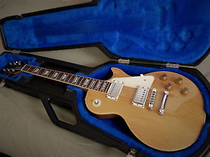 Vintage Gibson Les Paul Standard Natural Maple Blonde Chainsaw OHSC Nice & Clean