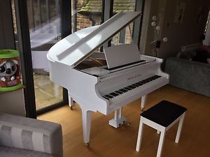 White High Gloss Baby Grand Piano