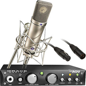 Neumann U 87 Ai Microphone (Studio Set)/Grace Design Preamp Bundle