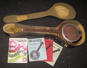 1968 Dopera Original Plectrum Banjo w/ Case & Books. Dopyera Brothers! Rare!