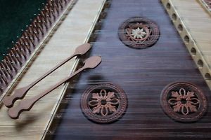Rare, Ornate, Handmade, Handsigned GEWA Wooden Hammered Dulcimer w/Case & Extras
