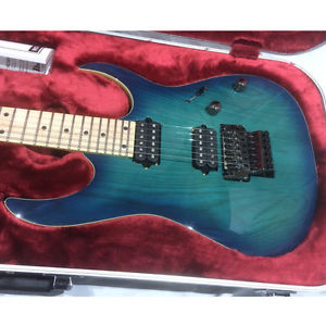 Ibanez RG Prestige Electric Guitar Maple-Fret Nebula Green Burst w/Case