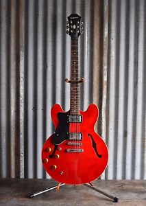 Left Handed Epiphone Dot - Cherry - 335 Style Electric Guitar